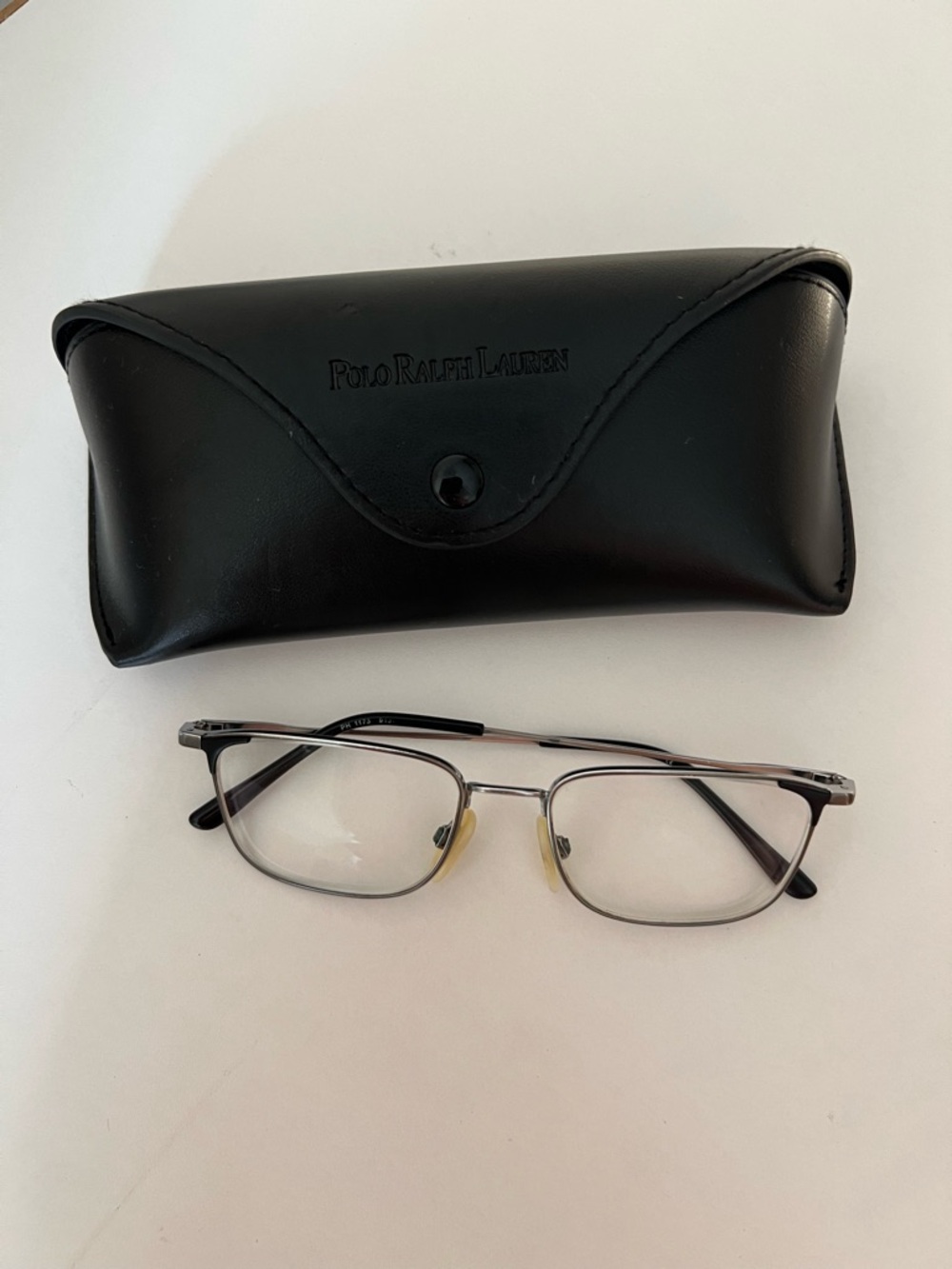 Polo by Ralph Lauren Men's Black Metal Eyeglass With Black Case